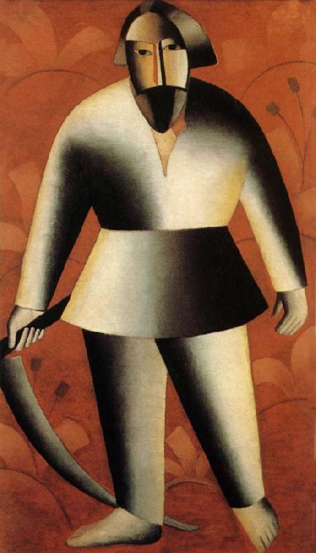 Kasimir Malevich The Harvestman with red background oil painting image